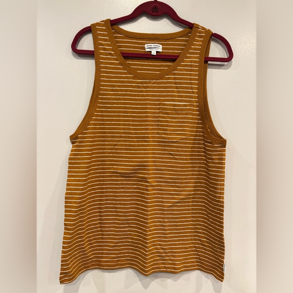 Banks Journal Primary Tank Organic Cotton - Stripe print - Size Small